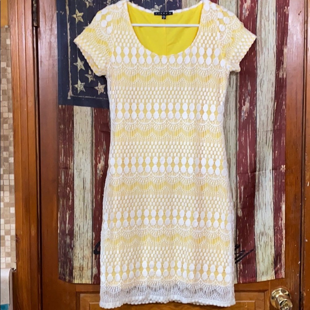 Lace overlay dress
